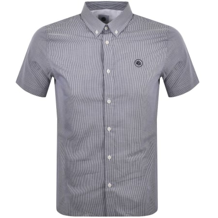 Product Image for Pretty Green Gingham Check Short Sleeve Shirt Navy