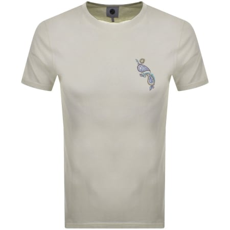 Product Image for Pretty Green Paisley Logo T Shirt Stone White