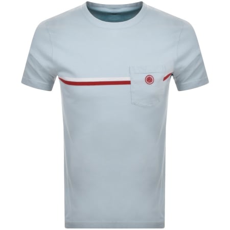 Product Image for Pretty Green Tilby Stripe Logo T Shirt Light Blue
