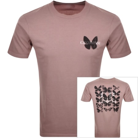 Product Image for CP Company Specimen Logo T Shirt Pink