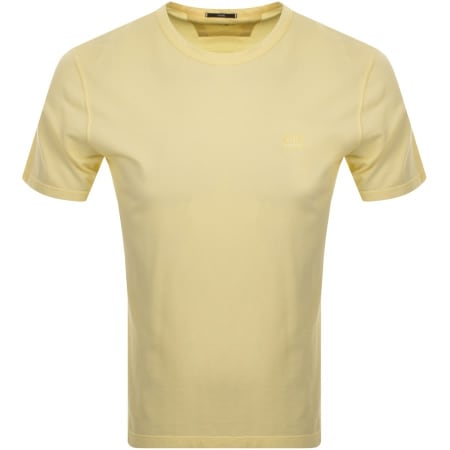 Product Image for CP Company Pique Logo T Shirt Yellow