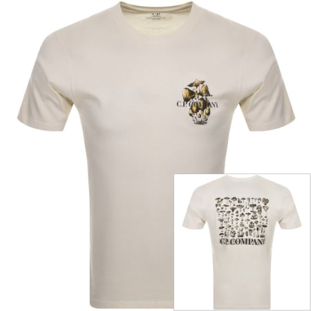 Product Image for CP Company Fungus Logo T Shirt Cream
