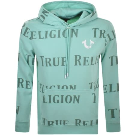 Product Image for True Religion Trademark Logo Hoodie Green