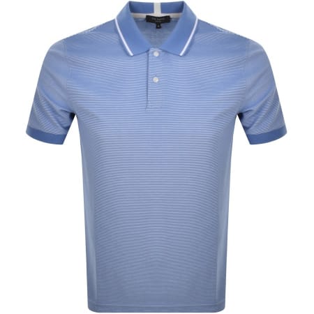 Product Image for Ted Baker Striped Polo T Shirt Blue