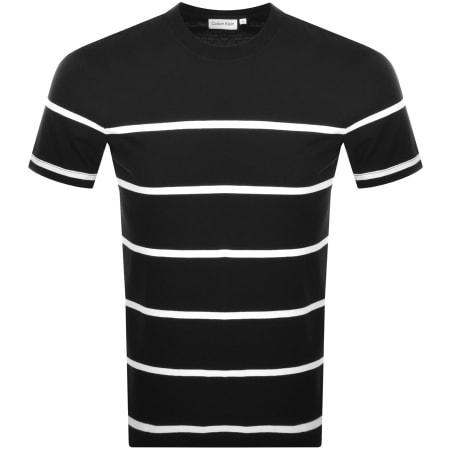 Product Image for Calvin Klein Striped Badge T Shirt Black