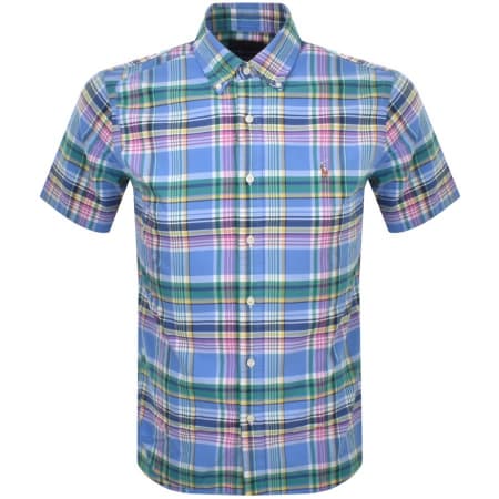 Product Image for Ralph Lauren Oxford Slim Short Sleeve Shirt Blue