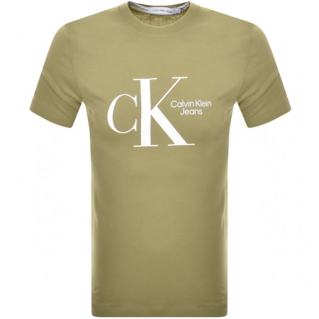 Product Image for Calvin Klein Jeans Dynamic CK Chest T Shirt Green