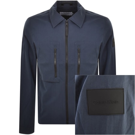 Product Image for Calvin Klein Long Sleeve Overshirt Jacket Navy