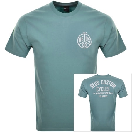 Product Image for Deus Ex Machina Logo T Shirt Blue