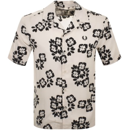 Product Image for Fred Perry Short Sleeved Revere Collar Shirt Beige