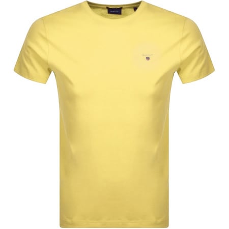 Product Image for Gant Original Short Sleeve T Shirt Yellow