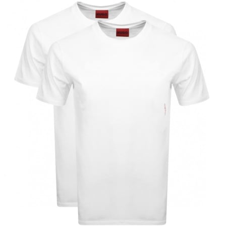 Product Image for HUGO Double Pack Crew Neck T Shirt White