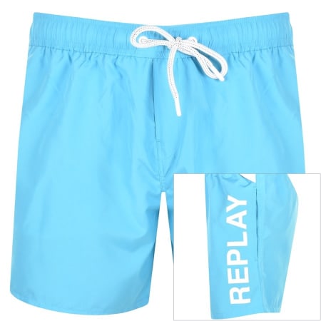 Product Image for Replay Logo Swim Shorts Blue