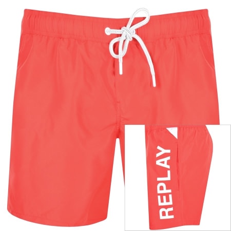 Product Image for Replay Logo Swim Shorts Red