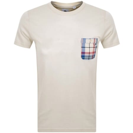 Product Image for Pretty Green Madras Pocket T Shirt Cream