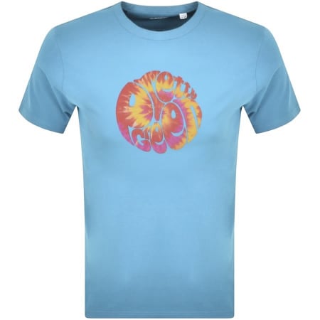 Product Image for Pretty Green Tie Dye Logo T Shirt Blue