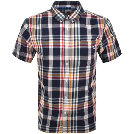 Product Image for Pretty Green Madras Short Sleeve Shirt Navy