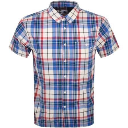 Product Image for Pretty Green Madras Short Sleeve Shirt Cream