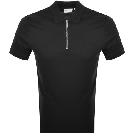 Product Image for Calvin Klein Liquid Touch Zip Polo T Shirt Black