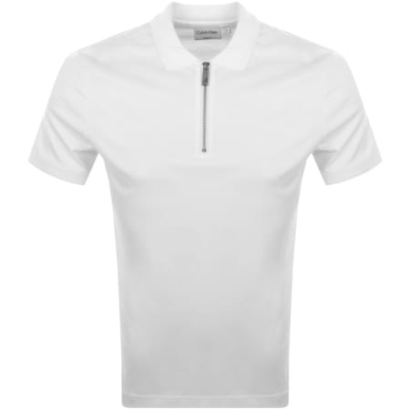 Product Image for Calvin Klein Liquid Touch Zip Polo T Shirt White