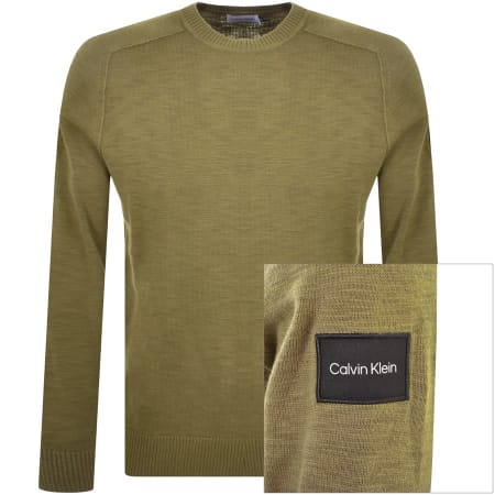 Product Image for Calvin Klein Slub Texture Knit Jumper Green