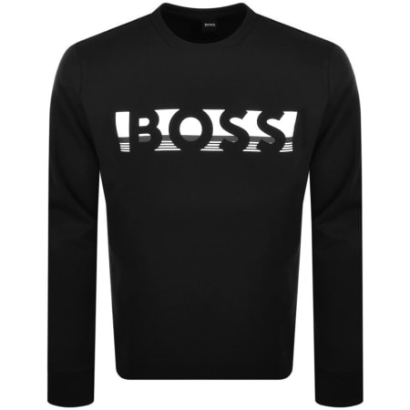 Product Image for BOSS Salbo 1 Crew Neck Sweatshirt Black