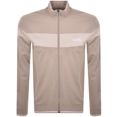Product Image for BOSS Full Zip Tracksuit Jacket Beige