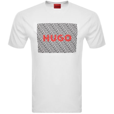 Product Image for HUGO Dulivio Crew Neck T Shirt White