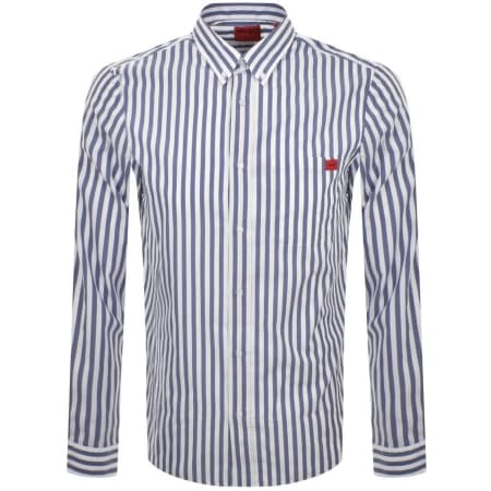 Product Image for HUGO Long Sleeved Ermann Shirt Blue