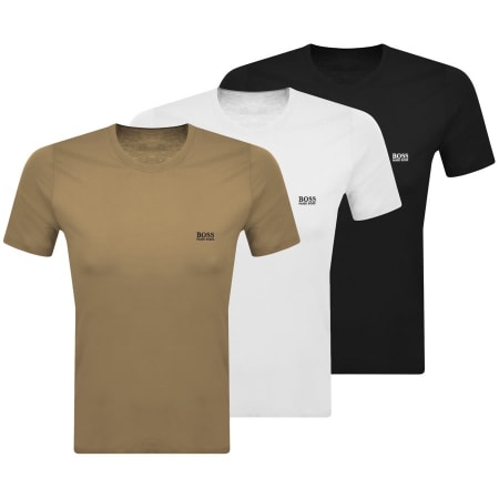 Product Image for BOSS Multi Colour Triple Pack T Shirts Tan