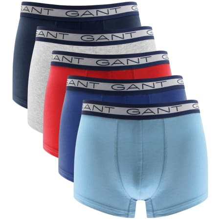 Product Image for Gant Five Pack Stretch Boxer Trunks Blue Multi