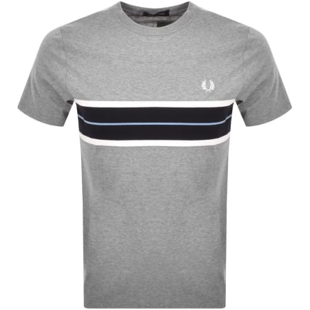 Product Image for Fred Perry Tramline Panel T Shirt Grey