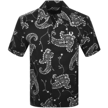 Product Image for Fred Perry Paisley Short Sleeve Shirt Black