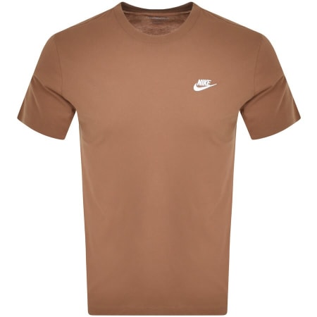 Product Image for Nike Crew Neck Club T Shirt Brown