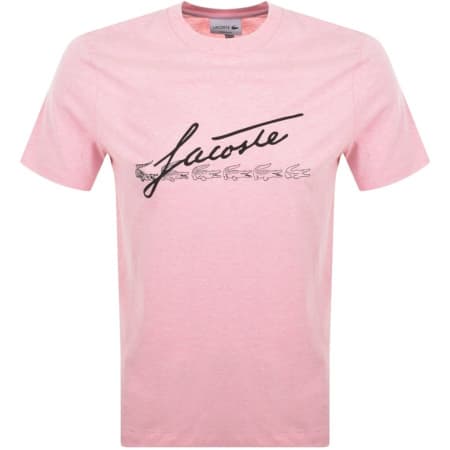 Product Image for Lacoste Crew Neck T Shirt Pink