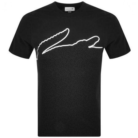 Product Image for Lacoste Crocodile Print Logo T Shirt Black