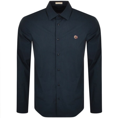 Product Image for Ted Baker Long Sleeved Fonik Shirt Navy