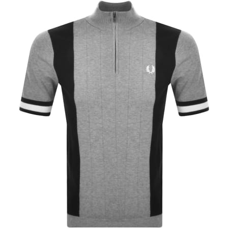 Product Image for Fred Perry Knit Funnel Neck T Shirt Grey