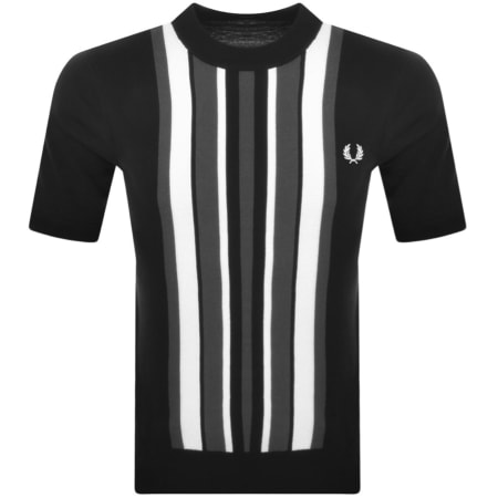 Product Image for Fred Perry Striped Knit T Shirt Black