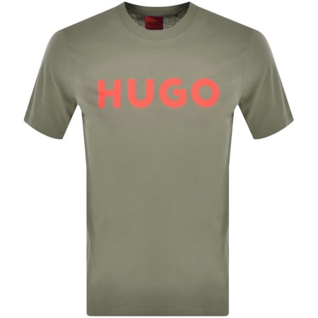 Product Image for HUGO Dulivio Crew Neck T Shirt Khaki
