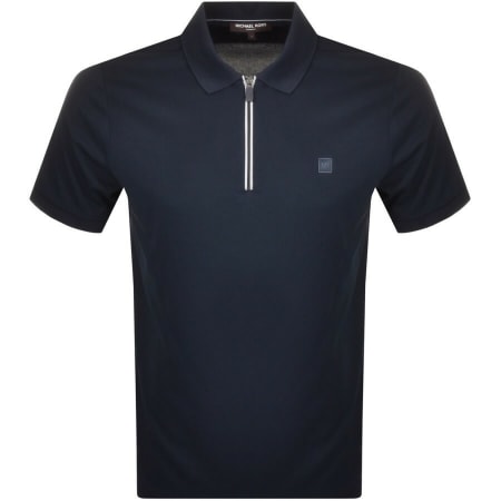 Product Image for Michael Kors Half Zip Polo T Shirt Navy