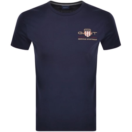 Product Image for Gant Original Shield Crest T Shirt Navy