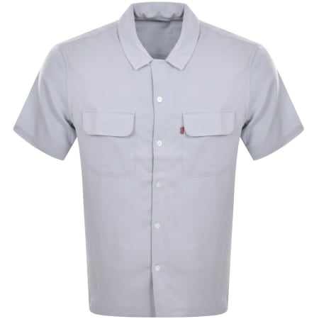 Product Image for Levis Short Sleeved Silk Shirt Blue