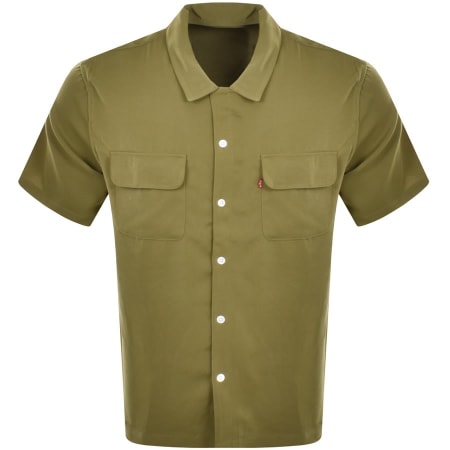 Product Image for Levis Short Sleeved Silk Shirt Khaki