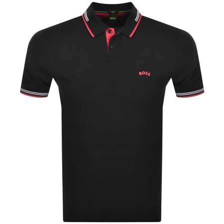 Product Image for BOSS Paul Curved Polo T Shirt Black