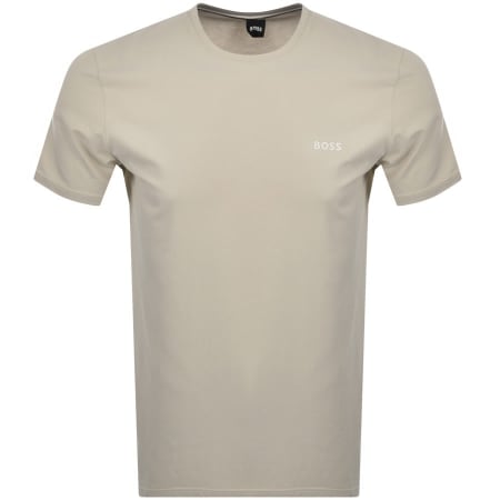 Product Image for BOSS Crew Neck Logo T Shirt Beige