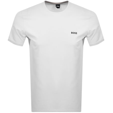 Product Image for BOSS Crew Neck Logo T Shirt White