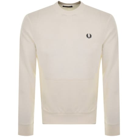 Product Image for Fred Perry Towelling Sweatshirt Cream