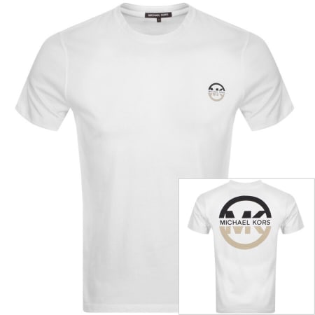 Product Image for Michael Kors Short Sleeve Victory Logo T Shirt Whi