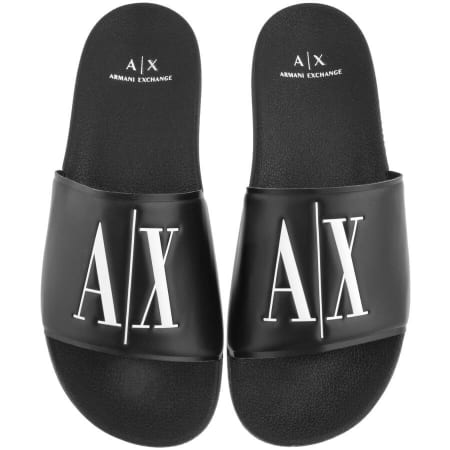 Product Image for Armani Exchange Logo Sliders Black